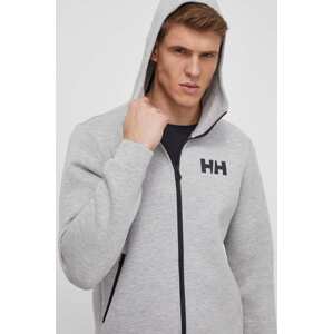 Sportska dukserica Helly Hansen Hydropower Ocean 2.0 boja: siva, s kapuljačom, bez uzorka, 34264.