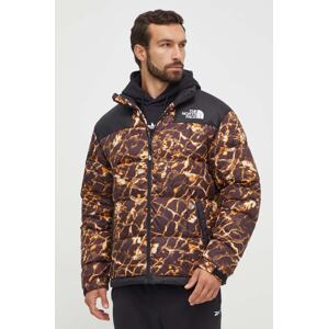 Pernata jakna The North Face Lhotse Jacket za muškarce, boja: smeđa, za zimu, oversize, NF0A3Y23OS31