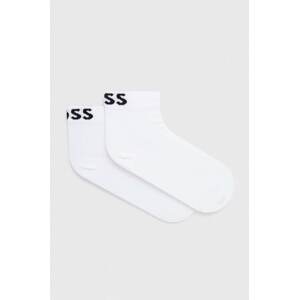 Čarape BOSS 2-pack za žene, boja: bijela, 50502066
