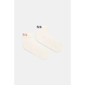 Čarape BOSS 2-pack za žene, boja: bijela