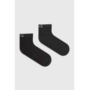 Čarape BOSS 2-pack za žene, boja: siva