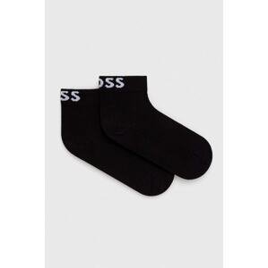 Čarape BOSS 2-pack za žene, boja: crna, 50502066