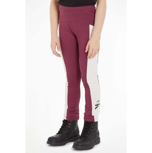 Dječje tajice Calvin Klein Jeans boja: bordo, s uzorkom