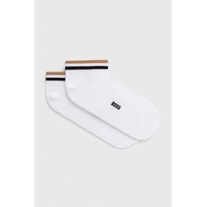 Čarape BOSS 2-pack za muškarce, boja: bijela, 50491192