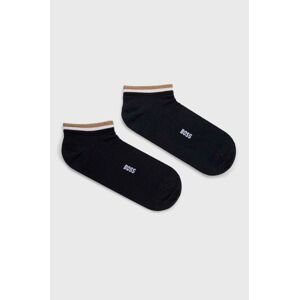 Čarape BOSS 2-pack za muškarce, boja: tamno plava, 50491192