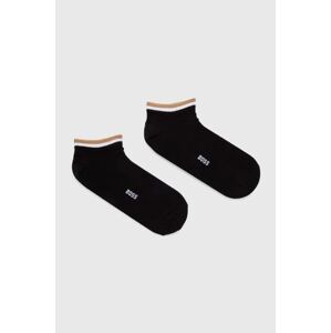 Čarape BOSS 2-pack za muškarce, boja: crna, 50491192