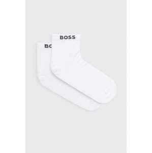 Čarape BOSS 2-pack za muškarce, boja: bijela, 50491208