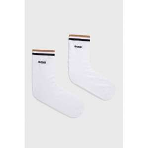 Čarape BOSS 2-pack za muškarce, boja: bijela, 50491195