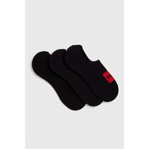 Čarape HUGO 3-pack za muškarce, boja: crna, 50496082