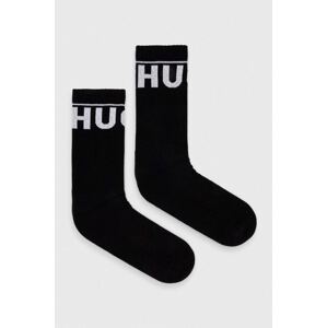 Čarape HUGO 2-pack za muškarce, boja: crna, 50510647