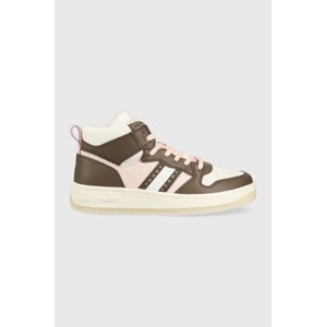 Tenisice Tommy Jeans TJW RETRO BASKET RIPSTOP boja: smeđa, EN0EN02350