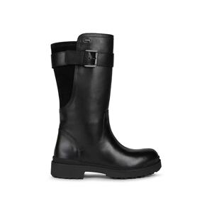 Čizme Geox D NEVEGAL ABX za žene, boja: crna, ravni potplat, D26UPD 04322 C9999