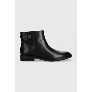 Kožne gležnjače Vagabond Shoemakers FRANCES 2.0 za žene, boja: crna, ravni potplat, 5606.101.20