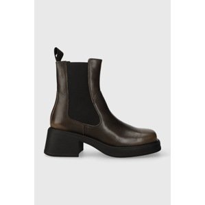 Kožne gležnjače Vagabond Shoemakers DORAH za žene, boja: smeđa, s debelom potpeticom, 5642.018.19