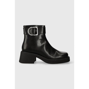 Kožne gležnjače Vagabond Shoemakers DORAH za žene, boja: crna, s debelom potpeticom, 5642.201.20
