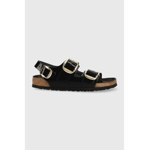 Kožne sandale Birkenstock Milano za žene, boja: crna, 1024211