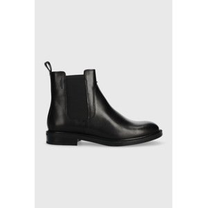 Kožne gležnjače Vagabond Shoemakers AMINA za žene, boja: crna, ravni potplat, 5603.001.20