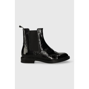 Kožne gležnjače Vagabond Shoemakers AMINA za žene, boja: crna, ravni potplat, 5603.160.20