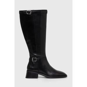 Kožne kaubojske čizme Vagabond Shoemakers BLANCA za žene, boja: crna, s debelom potpeticom, 5617.101.20