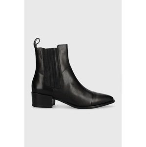 Kožne gležnjače Vagabond Shoemakers MARJA za žene, boja: crna, s debelom potpeticom, 5613.001.20