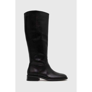 Kožne čizme Vagabond Shoemakers SHEILA za žene, boja: crna, ravni potplat, 5635.001.20
