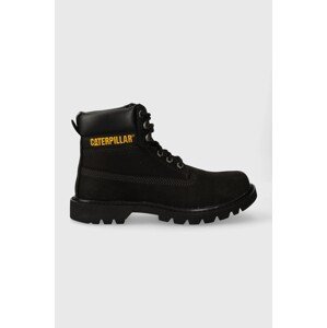 Gležnječe od brušene kože Caterpillar COLORADO 2.0 za žene, boja: crna, ravni potplat, P110425