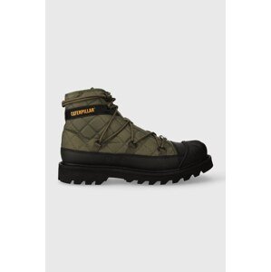 Cipele Caterpillar OMAHA ALT LACE x Nigel Cabourn boja: zelena, ravni potplat, P111316