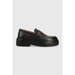 Kožne mokasinke GARMENT PROJECT June Loafer za žene, boja: crna, s platformom, GPW2403