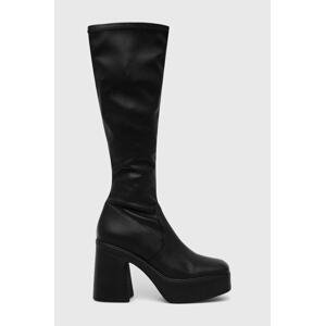 Čizme Steve Madden Phoenix za žene, boja: crna, s debelom potpeticom, SM11002074