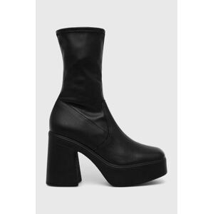 Gležnjače Steve Madden Low Phoenix za žene, boja: crna, s debelom potpeticom, SM11002629