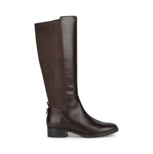 Čizme Geox D FELICITY za žene, boja: smeđa, ravni potplat, D16G1D 043JZ C6009