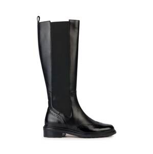 Čizme Geox D WALK PLEASURE H za žene, boja: crna, ravni potplat, D36TGH 04948 C9999