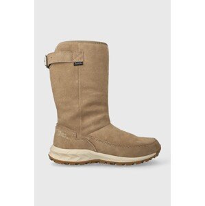 Čizme za snijeg od brušene kože Jack Wolfskin boja: zelena