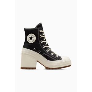 Tenisice Converse Chuck 70 De Luxe Heel za žene, boja: crna, A05347C