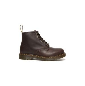 Kožne gležnjače Dr. Martens 101 za žene, boja: smeđa, ravni potplat, DM27761201