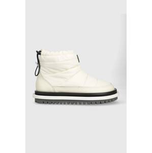 Čizme za snijeg Tommy Jeans TJW PADDED FLAT BOOT boja: bež, EN0EN02292