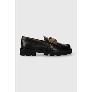 Kožne mokasinke Kurt Geiger London Mayfair Chunky za žene, boja: crna, s platformom, 573000109