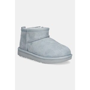 Dječje cipele za snijeg od brušene kože UGG T CLASSIC ULTRA MINI boja: crna, 1130750T