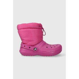 Dječje cipele za snijeg Crocs Classic Lined Neo Puff boja: ružičasta
