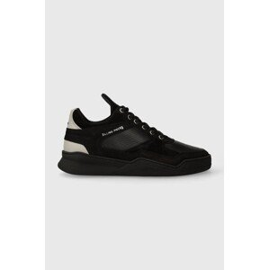 Kožne tenisice Filling Pieces Low Top Ghost Paneled boja: crna, 10120631284