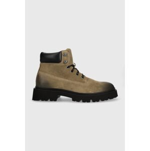 Čizme od brušene kože Copenhagen za muškarce, boja: zelena, CPH171M waxed suede