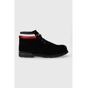 Cipele od brušene kože Tommy Hilfiger CORE SUEDE BOOT za muškarce, boja: crna, FM0FM04800
