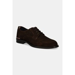 Cipele od brušene kože Tommy Hilfiger CORE RWB HILFIGER SUEDE SHOE za muškarce, boja: smeđa, FM0FM04868