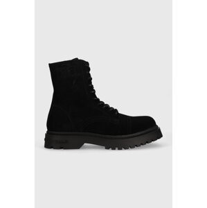 Čizme od brušene kože Tommy Jeans TJM CASUAL BOOT SUEDE za muškarce, boja: crna, EM0EM01336