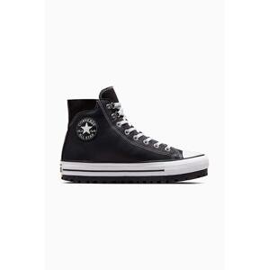 Kožne čizme Converse Chuck Taylor All Star City Trek boja: crna, A04480C