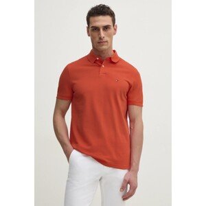 Polo majica Tommy Hilfiger boja: narančasta, s uzorkom, MW0MW17770