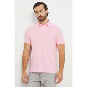 Polo majica Tommy Hilfiger boja: ružičasta, s uzorkom, MW0MW17770
