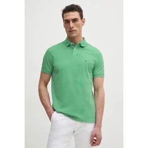 Polo majica Tommy Hilfiger boja: zelena, s uzorkom, MW0MW17770
