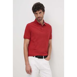 Polo majica Tommy Hilfiger boja: bordo, s uzorkom, MW0MW17770