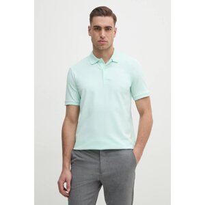 Polo majica Calvin Klein za muškarce, boja: tirkizna, bez uzorka, K10K111196